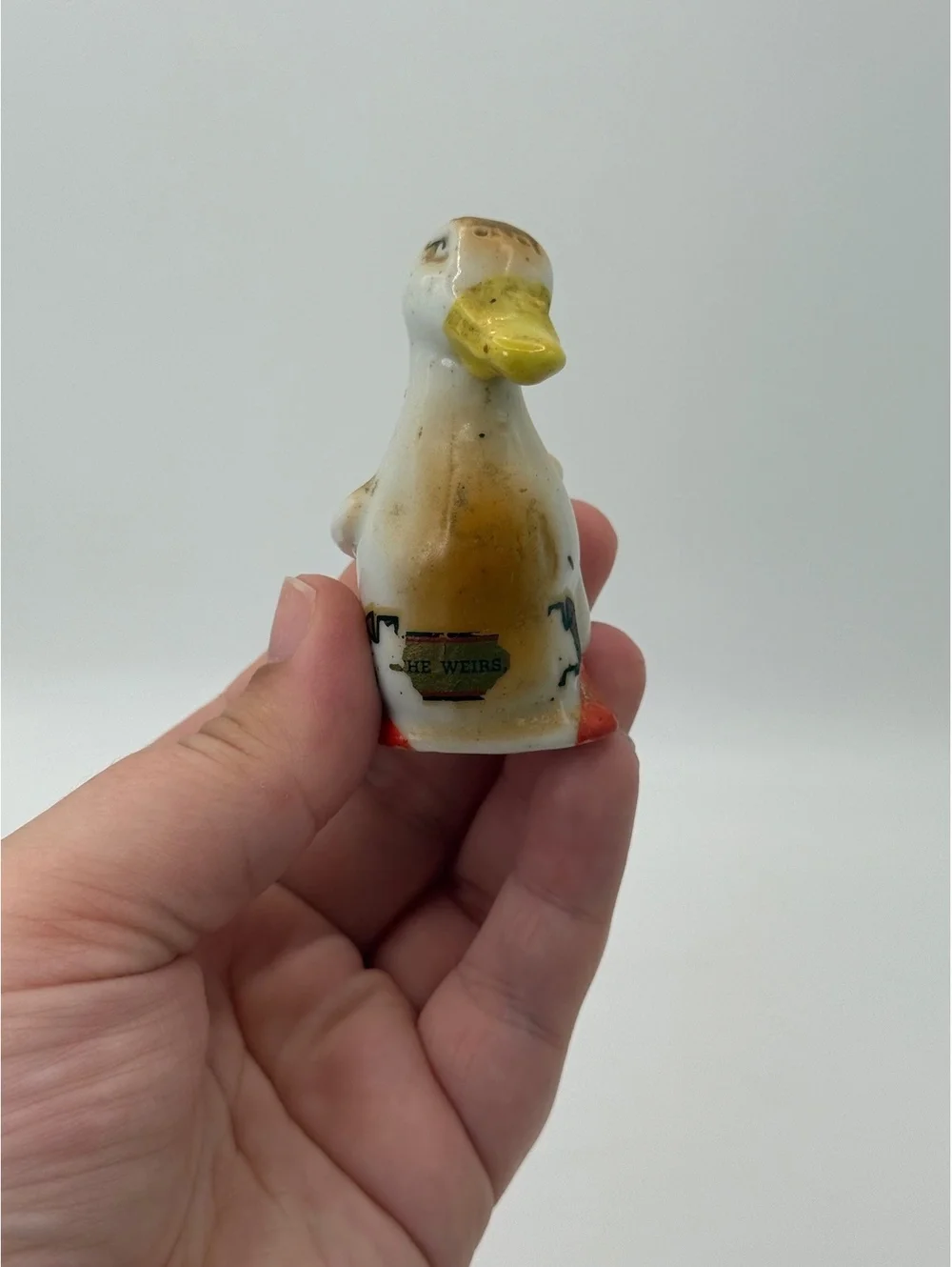 Vintage Duck Salt Pepper Shakers Ceramic Figural Pair Kitchen Decor, Cute